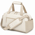 Borsa da viaggio 48 x 25 x 28 cm in tessuto sintetico beige con tracolla regolabile