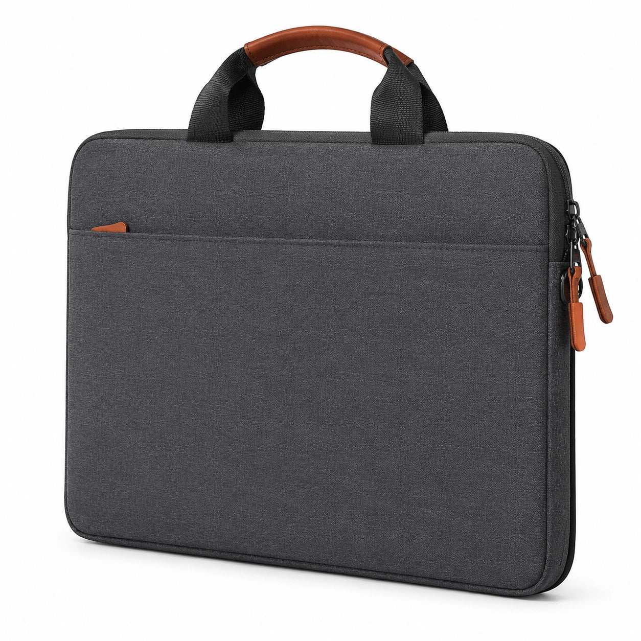 Borsa per laptop 15.6 pollici - tessuto sintetico grigio scuro con manici per ufficio