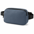 Marsupio 22 x 6 x 14 cm in tessuto sintetico blu con cintura regolabile e chiusura zip