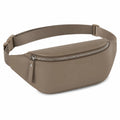 Marsupio 28 x 7 x 15 cm in similpelle tortora con cintura regolabile