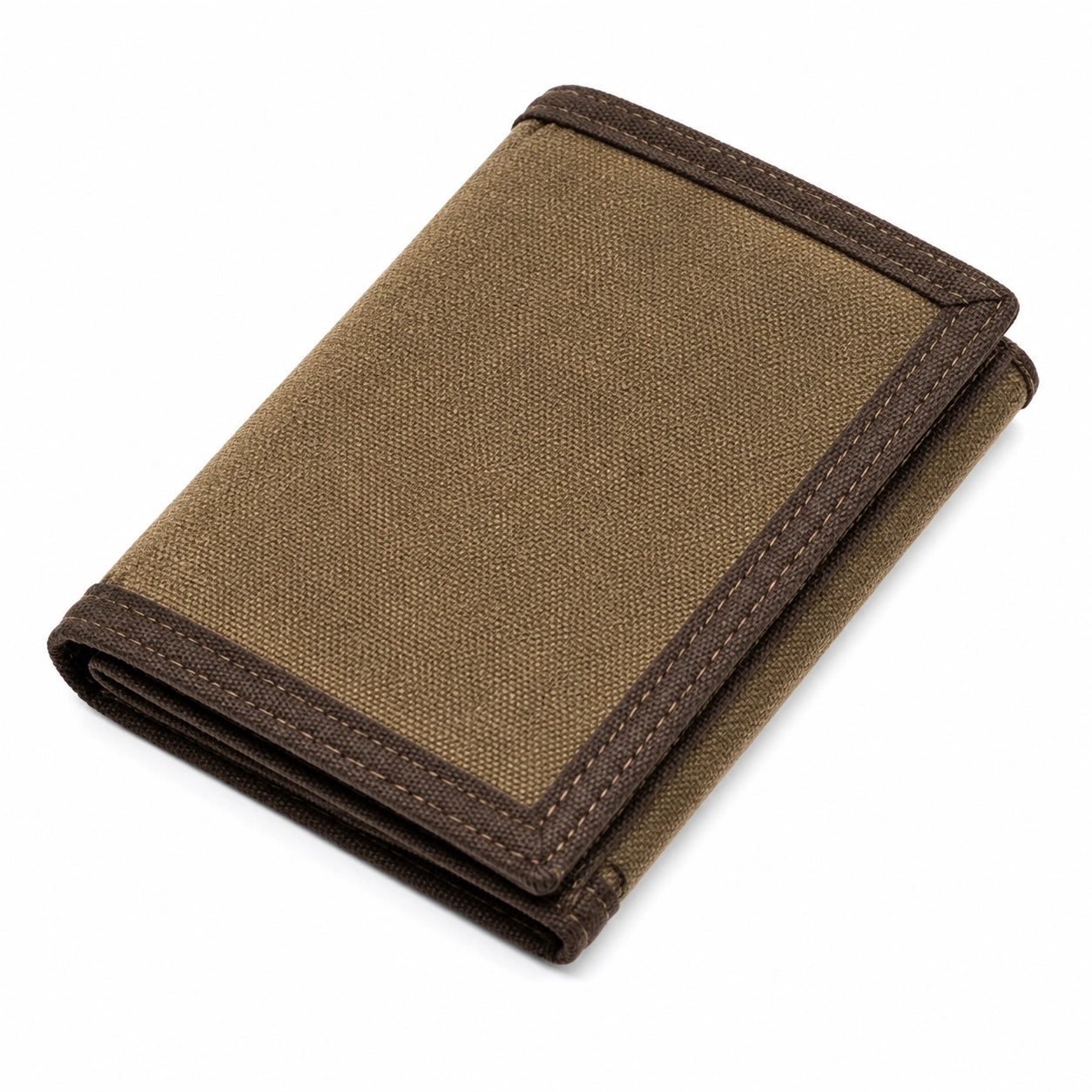 Portafoglio 12 x 9.5 x 2 cm in tessuto marrone - pieghevole per uso quotidiano