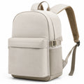 Zaino 30 x 15 x 40 cm in tessuto beige con spallacci imbottiti per uso quotidiano