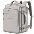 Zaino da viaggio 45 x 30 x 20 cm in tessuto grigio con scomparti multipli