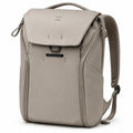 Zaino 30 x 18 x 45 cm in tessuto beige per laptop con scomparto imbottito