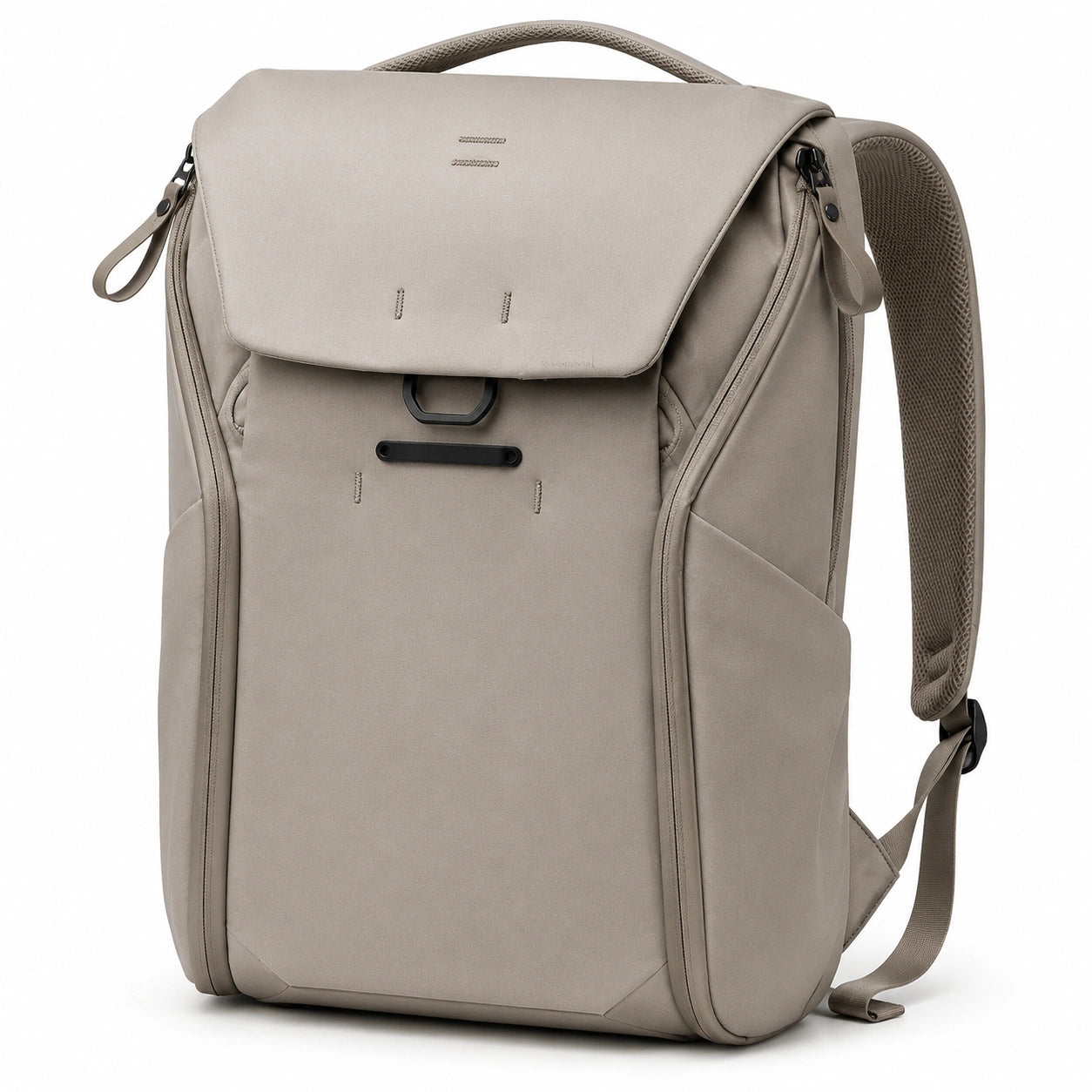 Zaino 30 x 18 x 45 cm in tessuto beige per laptop con scomparto imbottito